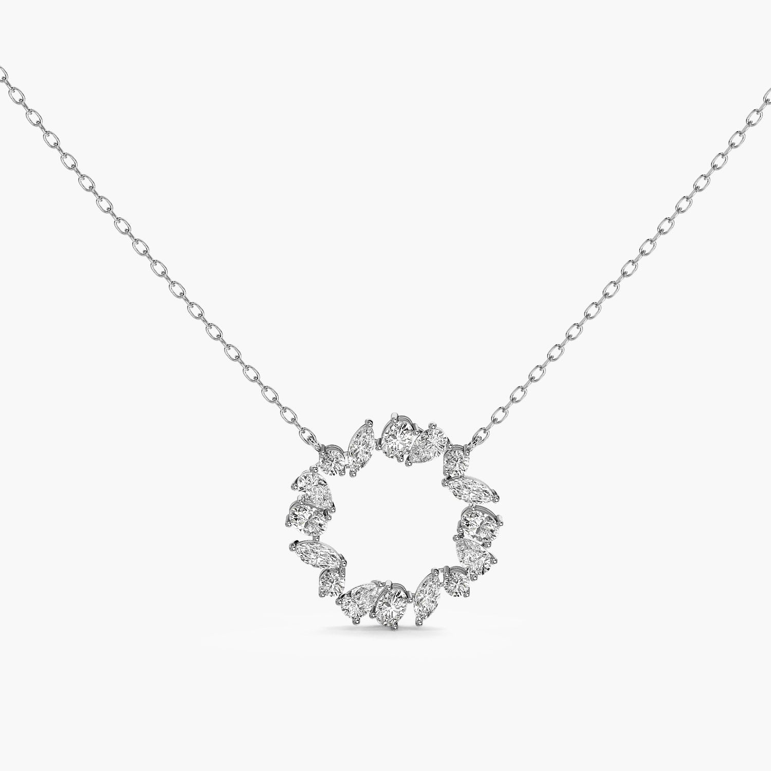 Crystal Halo Pendant (With Chain)